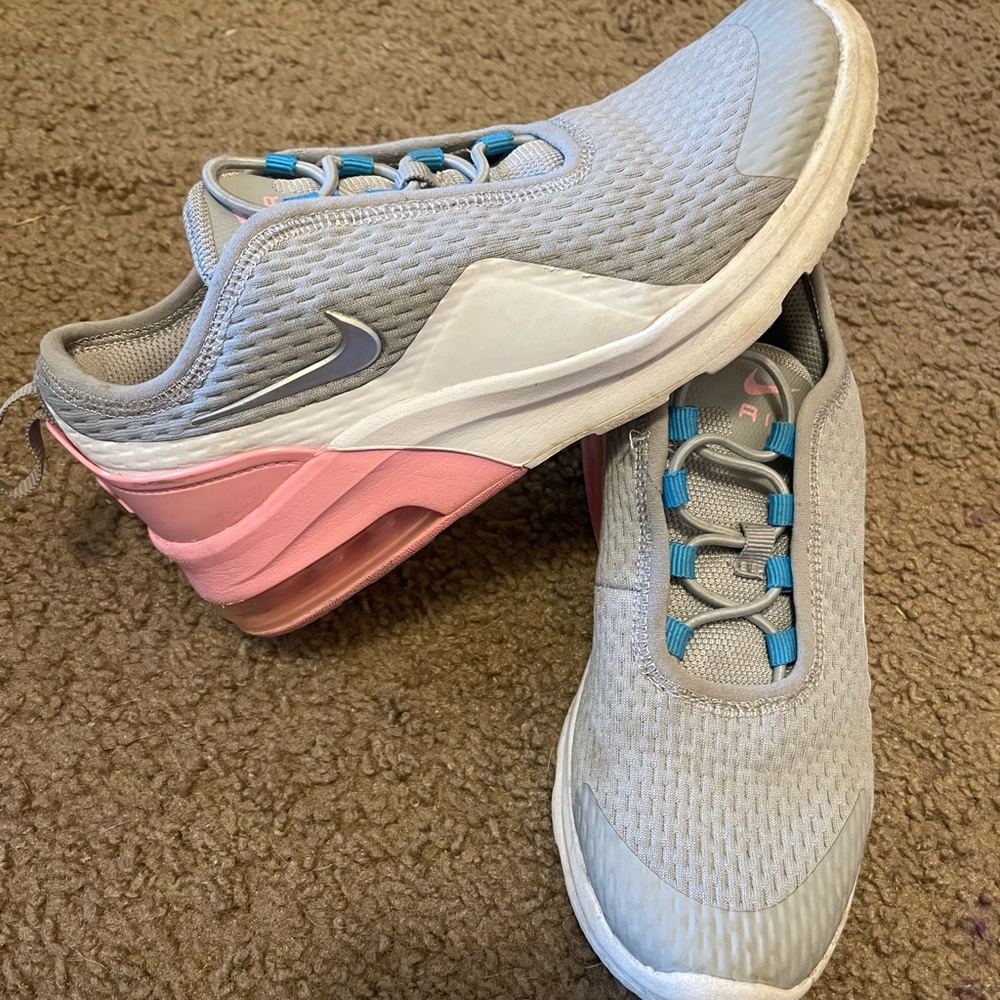 Girls Nike sneakers, grey and pink size 1
